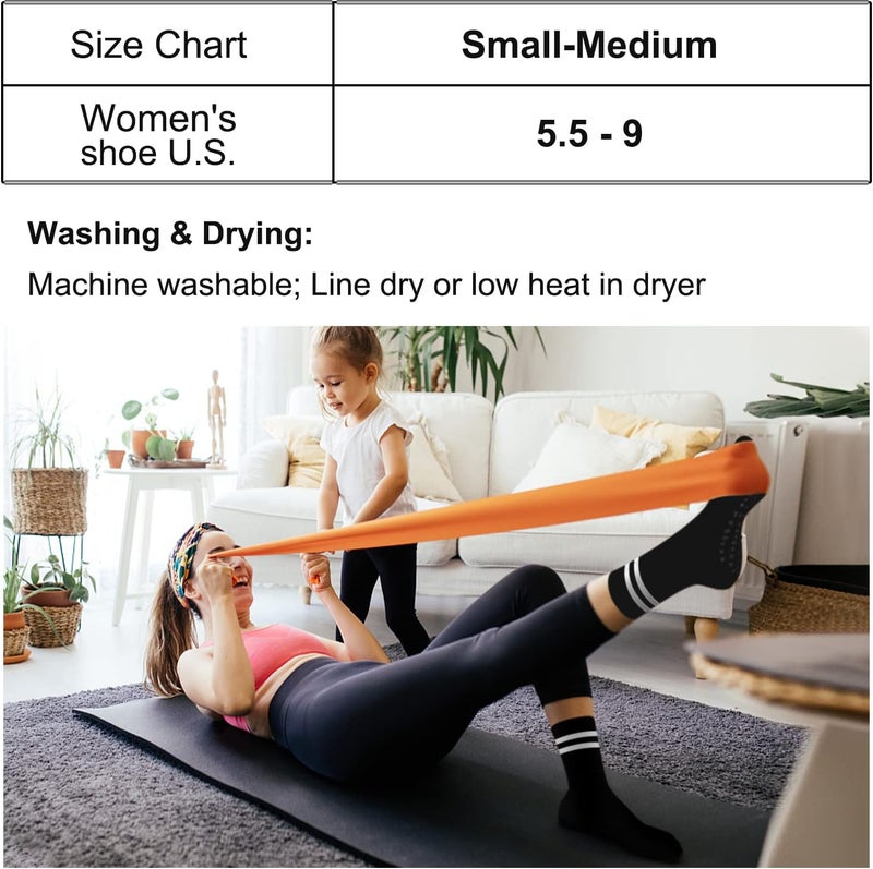 BLONGW Pilates Socks with Grips for Women, Non-Slip Yoga Athletic Socks for Barre Barefoot Workout Hospital - Image 5